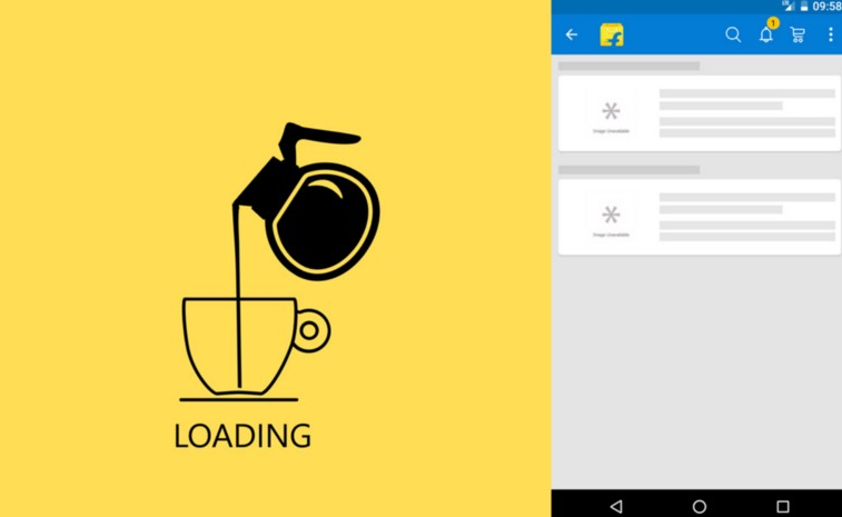 Skeleton Screen with Loading