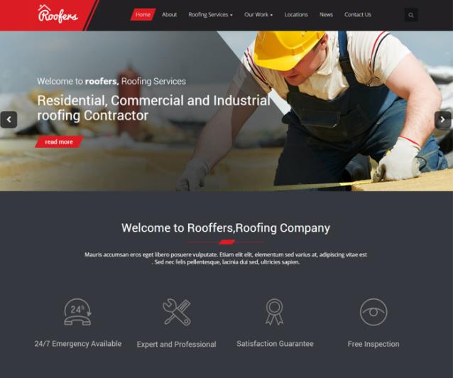 Roofers - Construction Business Website