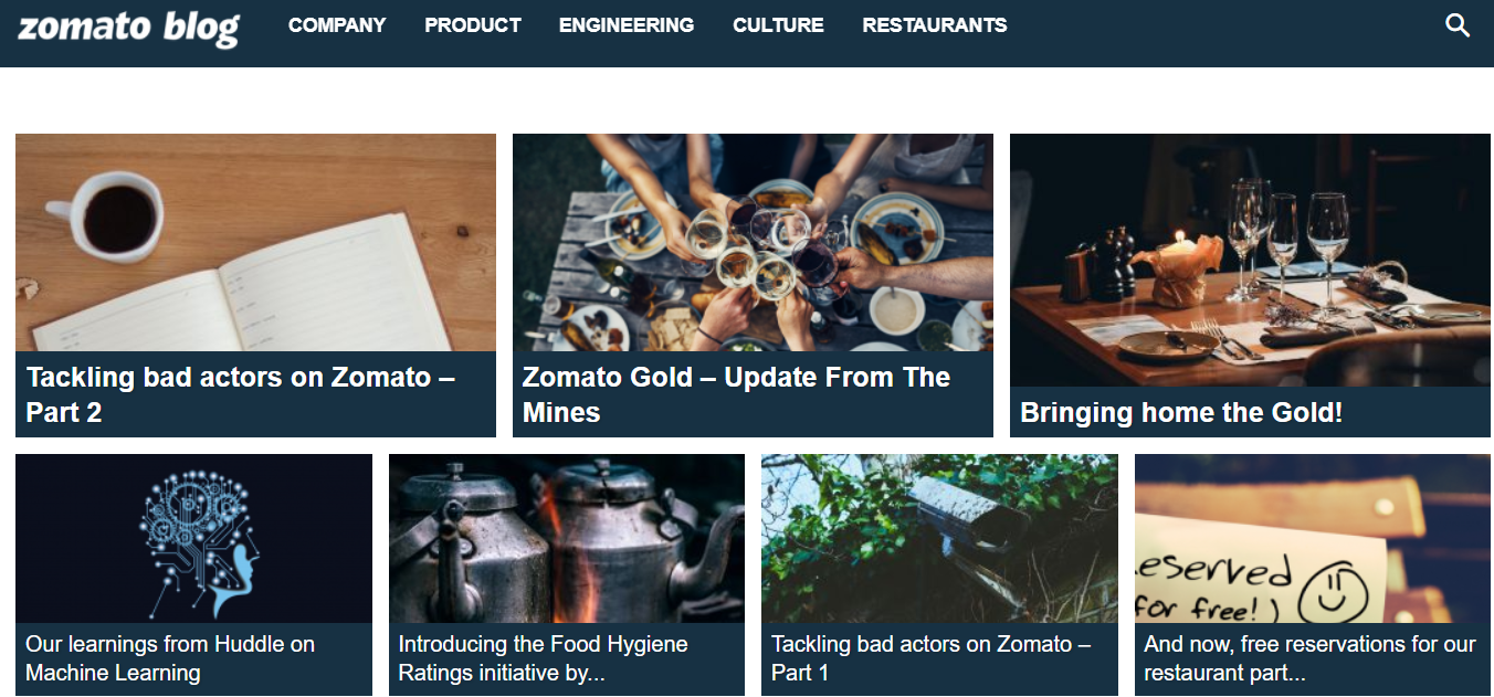 Zomato Blog for Entrepreneurship